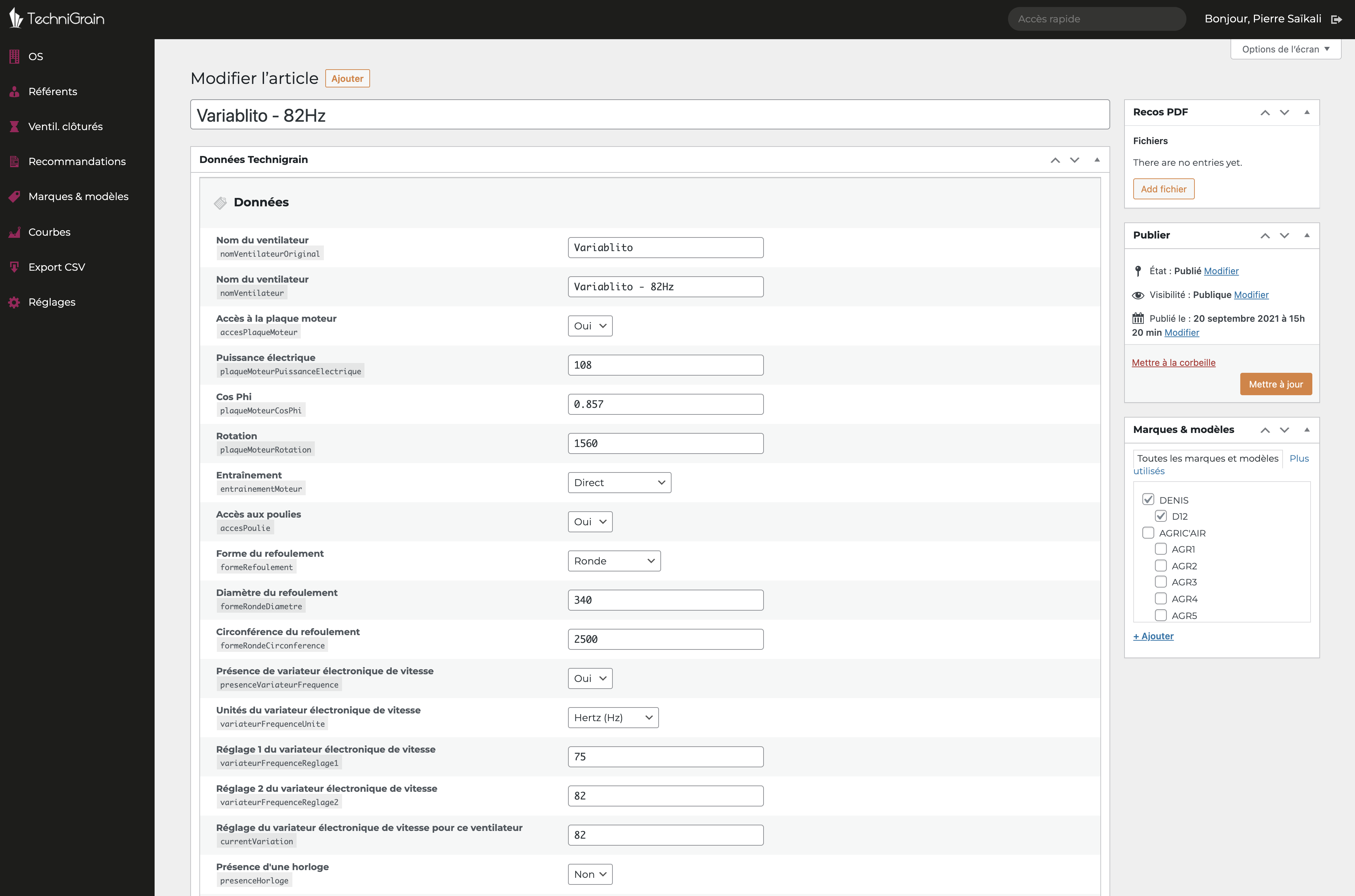 Edition des données mobiles dans des formulaires d'administration WordPress