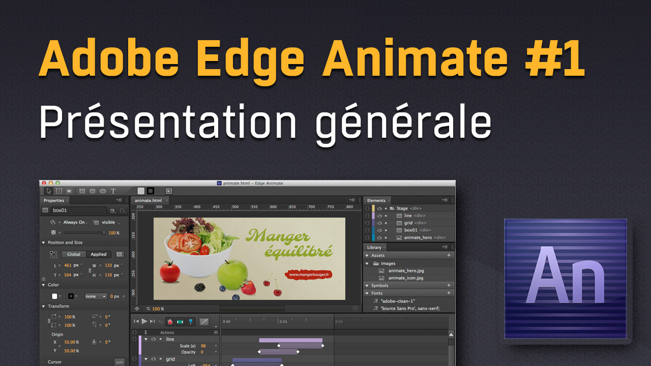 Présentation et prise en main d'Adobe Edge Animate